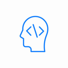 coding mind icon sign vector