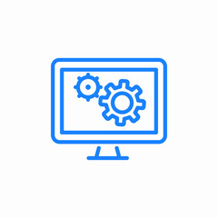 computer settings icon sign vector