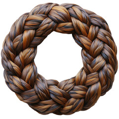 Braided hair wreath brown blonde hair braid hairstyle fashion beauty on transparent background