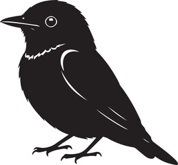 Yellow-bellied Flycatcher Silhouette Side View Single Icon