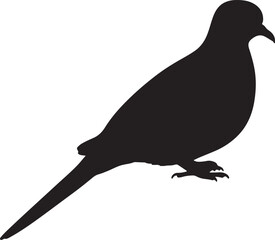 Zebra Dove Silhouette Side View Single Icon