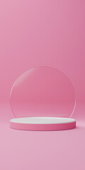 Minimal Circular Stage Creates Modern Showcase. Vertical view