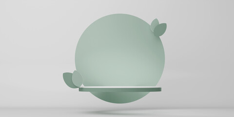 Elegant Presentation Platform Showcases pastel green color.