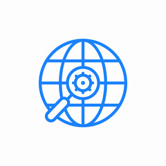 global search icon sign vector
