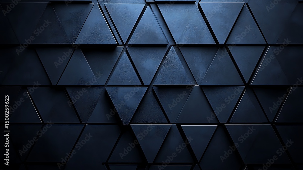 Poster abstract geometric pattern with overlapping blue textured rectangles