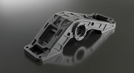 Gray industrial machine component