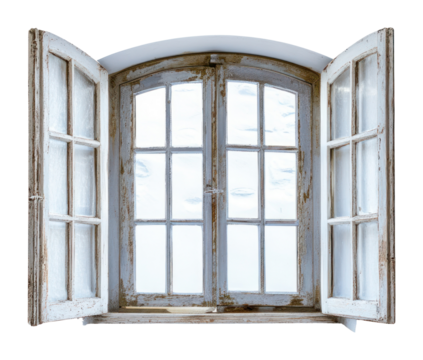 PNG Bow window frame background white open.