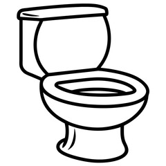 Isolated toilet bowl vector illustration with toilet paper for bathroom icon design