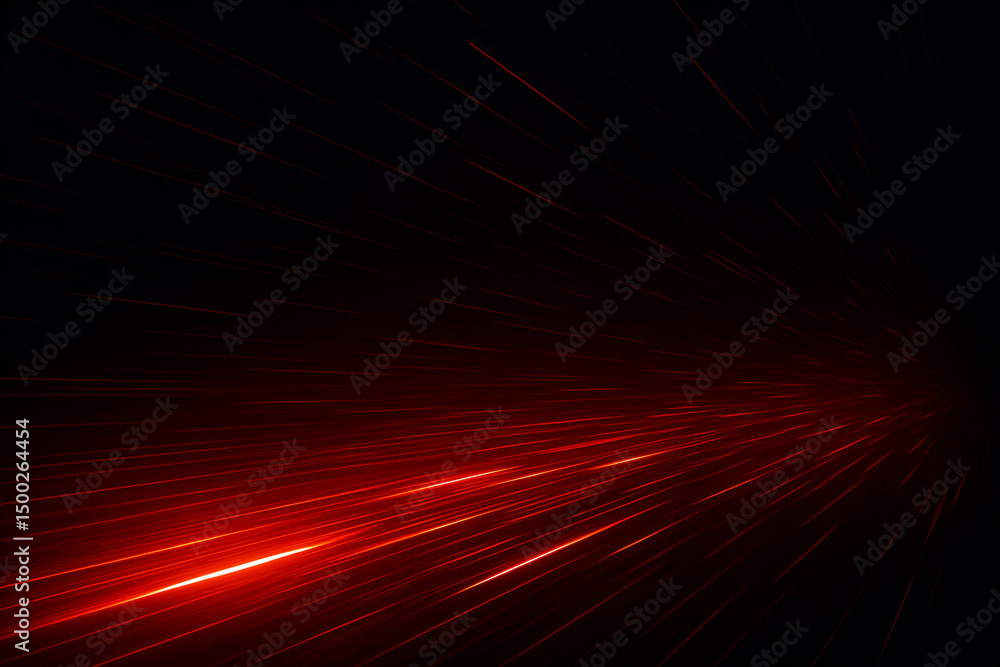 Poster dynamic red light streaks create a mesmerizing abstract background, evoking a sense of speed and inn