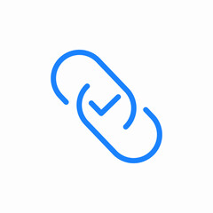 checked link icon sign vector