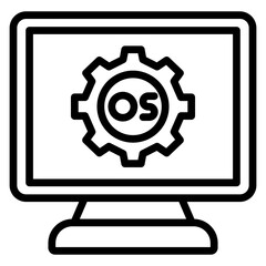 Operating System Vector Line Icon Design