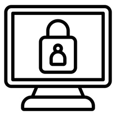 OAuth Authentication Vector Line Icon Design