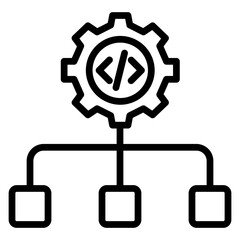 Infrastructure as Code Vector Line Icon Design