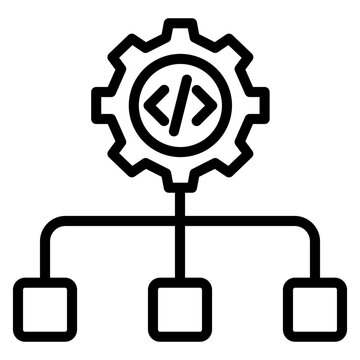 Infrastructure as Code Vector Line Icon Design