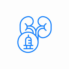 injection kidneys icon sign vector