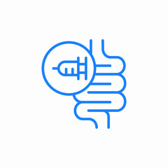injection stomach icon sign vector
