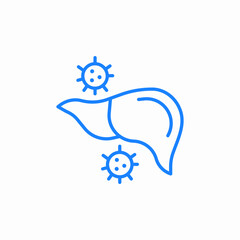 liver virus icon sign vector