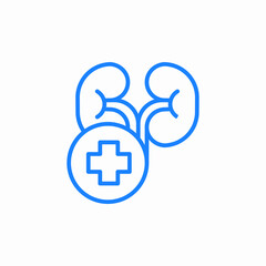 Obraz premium plus kidneys icon sign vector
