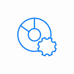 settings chart icon sign vector