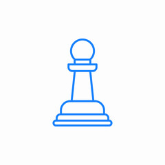 round pawn icon sign vector