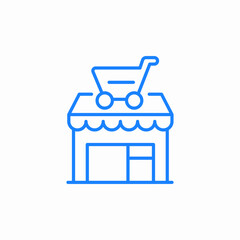 shopping store icon sign vector