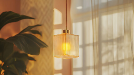 Chic hanging ceiling lamp with br  66846