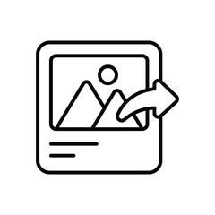 Share Image icon vector stock illustration