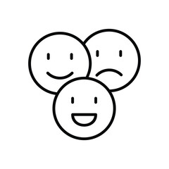 Satisfaction icon vector stock illustration