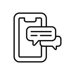 Mobile Message icon vector stock illustration