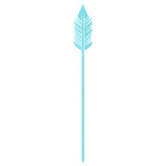 Minimalistic Arrow with a Clear Silhouette in Soft Isolated on Transparent Background