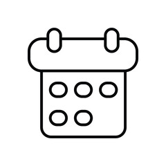 Calendar icon vector stock illustration