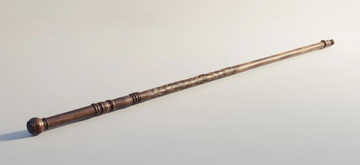 Naklejka premium Long, brown, decorative staff