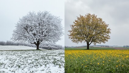 Winter and Spring Trees