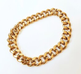 Obraz premium Gold chain necklace, thick links
