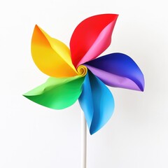 Colorful pinwheel against white background (1)