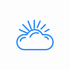 sunny cloud icon sign vector
