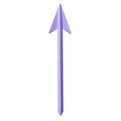 Minimal Arrow with a Balanced Structure in Soft Per Isolated on Transparent Background