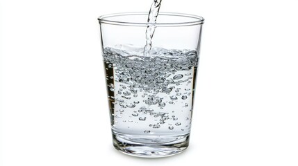 Water is poured into a glass.