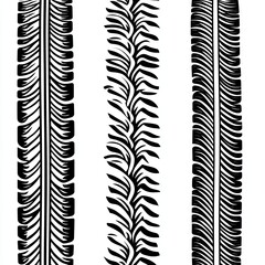 Three vertical tire tread patterns, black on white