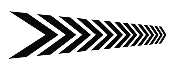 Arrow chevron symbol. Black arrows symbols set. Blend effect. Vector isolated on white.