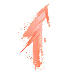 Artistic Arrow with Creative Brush Strokes in Soft Isolated on Transparent Background
