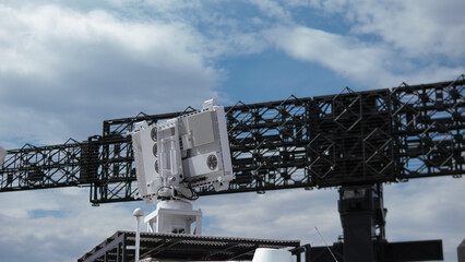 Fototapeta premium High-tech Radar and Military Defense System Deployed for Real-Time Threat Detection During Active War Operations