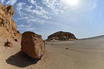 Geomorphic Scenery Desert in Xinjiang, China