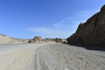 Geomorphic Scenery Desert in Xinjiang, China