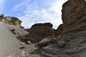 Geomorphic Scenery Desert in Xinjiang, China