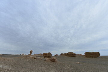 Geomorphic Scenery Desert in Xinjiang, China