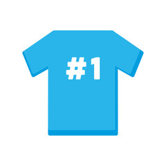 Number one shirt icon. Vector