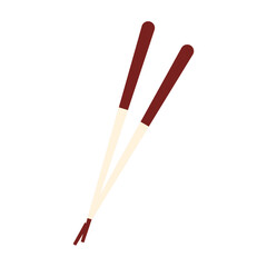 Pair of classic chopsticks. Vector