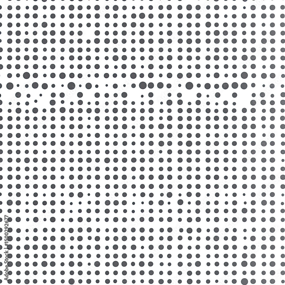 Poster abstract halftone pattern with varying dot density