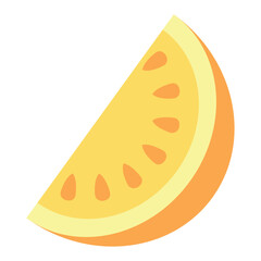 Orange fruit wedge slice. Vector